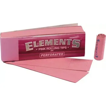 Filtry ELEMENTS PINK tips - perforované, růžové - 50 filtrů (Stylové růžové filtry ELEMENTS PINK, 50 filtrů v jednom balení.)