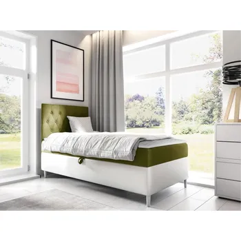 Kontinentální postel Junior Gerdise 1, Strana: levá, Rozměr postele: 80x200, Barva:: ekokoža Soft 017 (biała) + Fresh 12 MIRJAN 5903211192685