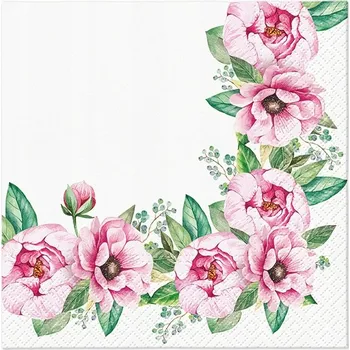 Papírový ubrousek Papírové ubrousky PAW Rám s květinami 20 kusů
