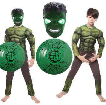 Karnevalový kostým KOSTÝM PŘEVLEK MUTANT SUPERHRDINA SET NA KARNEVALOVÝ PLES ŠTÍT 104 110