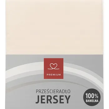 Prostěradlo JERSEY Prostěradlo PREMIUM 200x220 s gumou BÉŽOVÁ-Velmi Tlusté-TOP