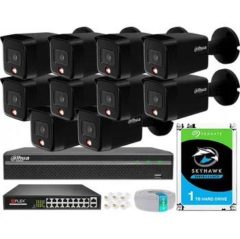 IP kamera Monitorovací sada 8 Mpx Dahua s 10 kamerami IPC-HFW1839TC-A-IL-B Dual Light