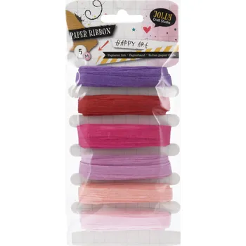 Stuha Mat Stuha vázací 5m, č.2, papír mix barev (6ks)