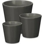 IBERGARDEN Sada kónických květináčů Ø 14, 17, 22 cm, černé