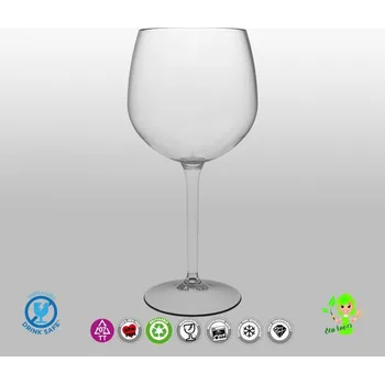 Relax na MAX Plastová sklenice Ballon Mix na víno, cocktail 580ml - nerozbitná, Gold Plast