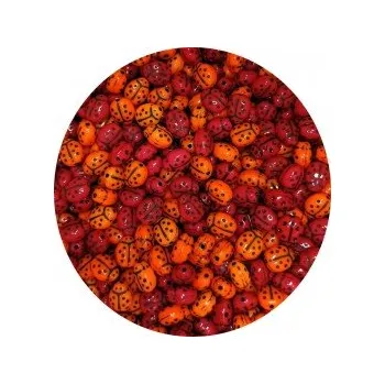 Dětské navlékací korálky korálky skleněné - berušky