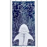 Plážová osuška DecoKing - Žralok, 90 x 180cm Tmavě modrá