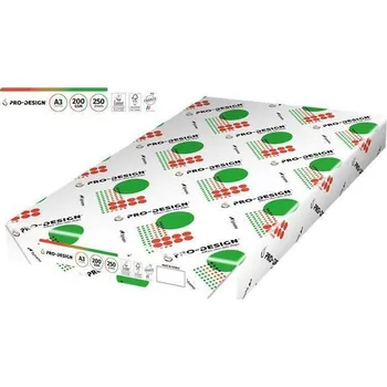 Kancelářský papír Xerografický papír, pro digitální tisk, A3, 200g, PRO-DESIGN