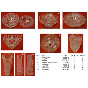 Váza broušené sklo Bohemia Crystal