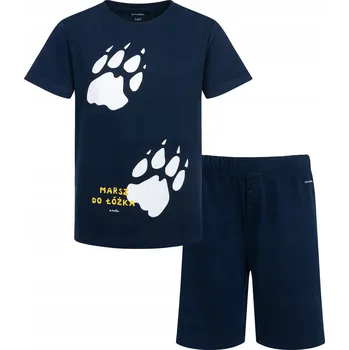 Chlapecké pyžamo Dětské pyžamo chlapecké pyžamo bavlna tmavě modrá 146 tlapky Endo
