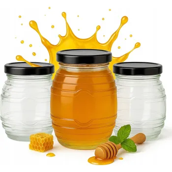 Sklenice 5x UL Sklenice 100 ml na med, džem, koření, Dárek skleněná nádoba