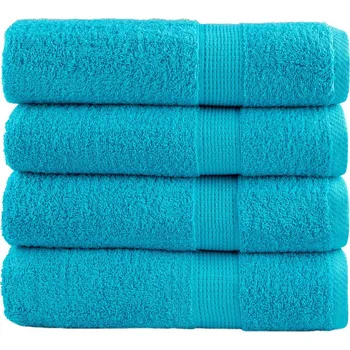 Utěrka vidaXL Premium ručníky SOLUND 4 ks 70 x 140 cm 600 g/m² [137189] Barva: Tyrkysová