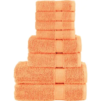 Utěrka vidaXL 8dílná sada ručníků Premium SOLUND 600 g/m² [137541] Barva: Oranžová