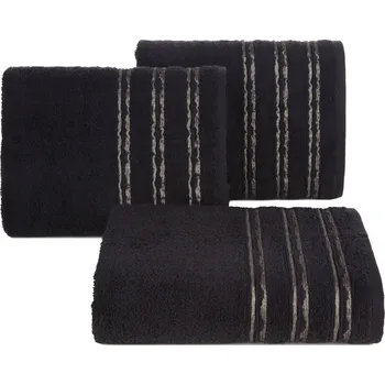 Ručník BAVLNĚNÝ RUČNÍK JONAS 50X90 CM ČERNÁ
