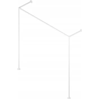Věšák TYČ NA OBLEČENÍ VĚŠÁK NA ZEĎ LOFT PEVNÁ fi 25mm HOTSE BÍLÁ
