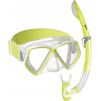 Potápěčská maska Dětská sada na šnorchlování Mares Combo Pirate Neon yellow/white/clear