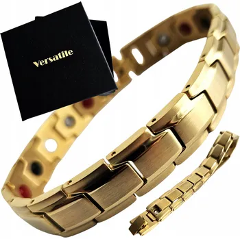 Náramek Magnetický zdravotní náramek ocel 316L ZLATÝ