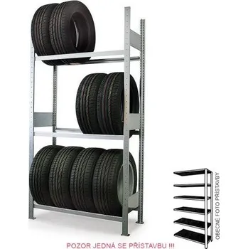 Dílenský regál HTI Regál na pneu přístavbové pole MC-3586