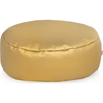 Taburet Podnožka zlatá ekokůže