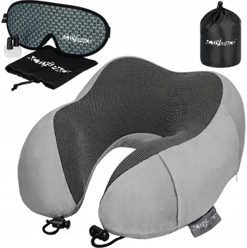 Polštář POLŠTÁŘ POLŠTÁŘ ROHLÍK NA KRK DO AUTA + POTÁPĚČSKÉ BRÝLE NA OČI