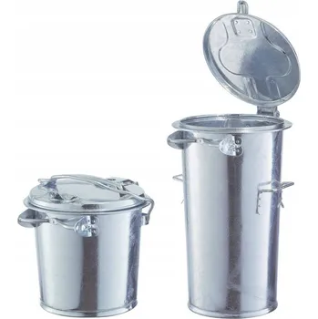 Popelnice Nádoba, kbelík, kontejner pozinkovaný plech 110l stříbrný