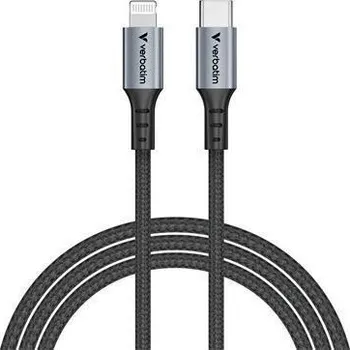Datový kabel USB kabel, černá, USB-C / Lightning (Apple), 1,2 m, 60W, VERBATIM 31844