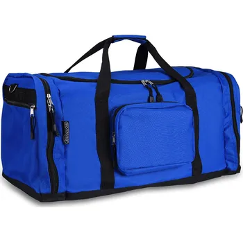 Sportovní taška monzana® Cestovní taška 90 l – modrá, s ramenním popruhem a kapsami