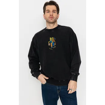 Pánská mikina Volcom Fa Bob Mollema Crew (light acid black) XS, černá