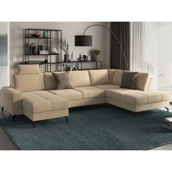 Sedací souprava Sedací souprava Elite, pískově béžová látka, tvar pravé U