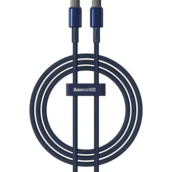 Počítačové příslušenství Baseus Tungsten Gold Fast Charging Data Cable Type-C to Type-C 100W 1m Deepsea Blue