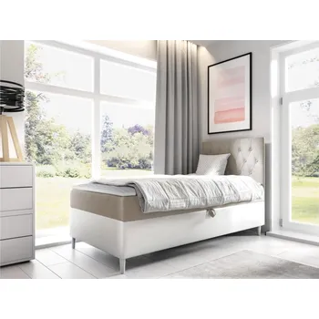 Nábytek Kontinentální postel Junior Gerdise 1, Strana: pravá, Rozměr postele: 80x200, Barva:: ekokoža Soft 017 (biała) + Fresh 01 MIRJAN 5903211201745