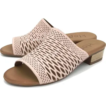 Dámské pantofle Dámské kožené pantofle 130-SB-03-2 Klop pudrová Barva: pudrová, Velikost: 39