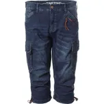 Timezone 3/4 kraťasy Loose Miles Džínové Kraťasy Tmavě Modré 38