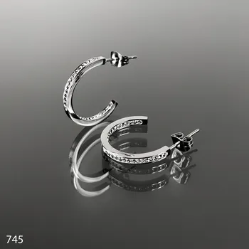 Náušnice Ocelové náušnice zabalené v dárkové krabičce č. 745