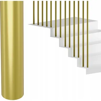 Zábradlí Zábradlí na schody, tyč, sloupek ZLATÝ fi 25mm 148 CM HARFA II