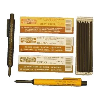 Mechanická tužka krayon - tužka padací MEPHISTO - žlutá na uhly