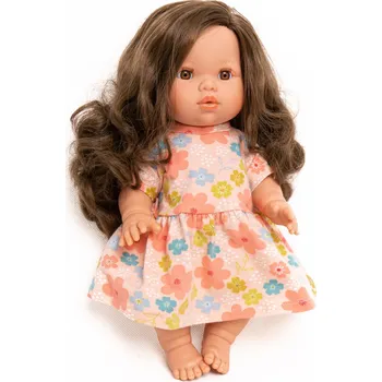 Doplněk pro panenku Šaty pro panenku 34 cm By Loli - Boho - Peach With Flowers