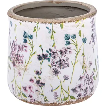Casa de Engel Keramický obal na květináč s dekorem květin