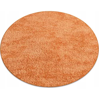 Koberec KOBEREC JEDNOBAREVNÝ BEZ VZORU oranžový do OBÝVÁKU LOŽNICE kulatý 100 cm