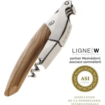 Otvírák Otvírák na víno LigneW Prestige, dvoufázová vývrtka na víno, olivové dřevo