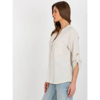 Dámská halenka Halenka WN-KS-VE51.30X RUE PARIS Barva: Béžová - světle, Velikost: S