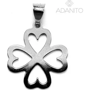 Přívěsek Zlatý přívěsek čtyřlístek z bílého zlata