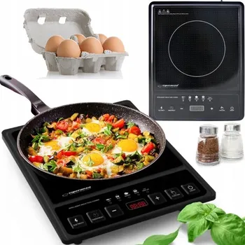 Vařič Indukční vařič jednoplotýnkový elektrický přenosný 2000W Černý