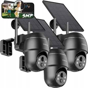 IP kamera BEZDRÁTOVÁ SOLÁRNÍ OTOČNÁ VENKOVNÍ KAMERA WIFI IP 5MPX MONITORING X3