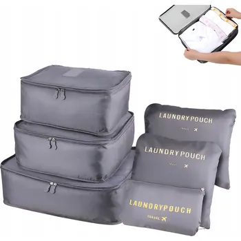 Cestovní taška Kosmetická taštička Zzato Zorganizowany Dom Cestovní sada šedá