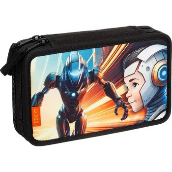 Penál Školní penál dvoupatrový Sci-fi