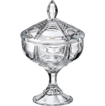 Dóza na potraviny Dóza Bohemia Crystal Dóza na noze s víčkem Nova Orion 240mm