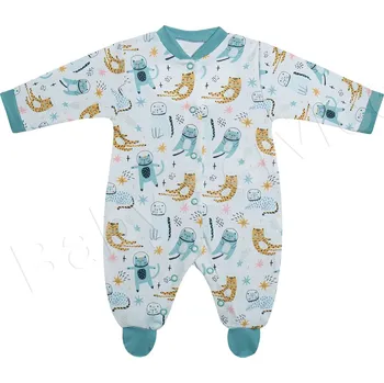 Kojenecký overall Overal bavlna Kočky Baby Service modrý