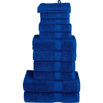 vidaXL 12dílná sada ručníků Premium SOLUND 600 g/m² [137581] Barva: Modrá