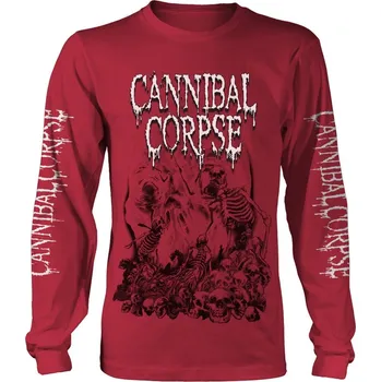 Cannibal Corpse Tričko Pile Of Skulls 2018 Red 2XL